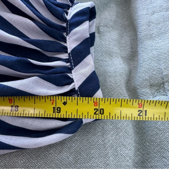 Anthropologie Child Of The Universe Striped Boho Flowy Peasant Blouse Size S - Picture 9 of 9